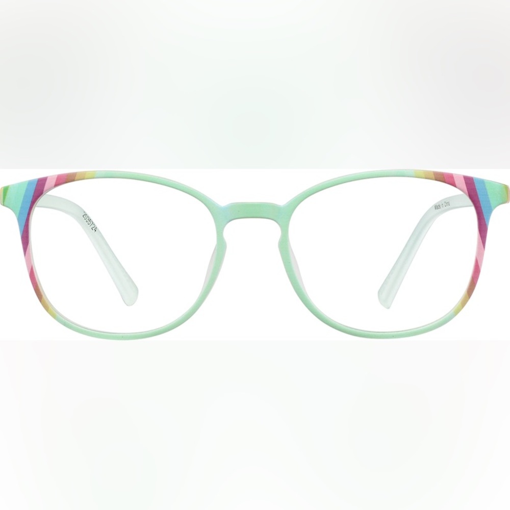 Zenni Kids Prescription Glasses #2035724 Green Rainbow frames